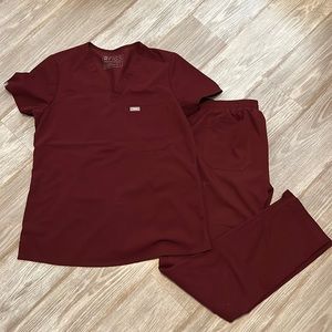 Figs burgundy scrubs